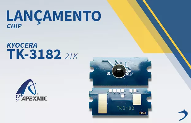 Lançamento Chip para Kyocera TK-3182 na Diamond Brasil