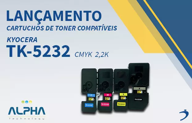 Lançamento Cartuchos de Toner Compatíveis Kyocera TK-5232 (CMYK) na Diamond Brasil