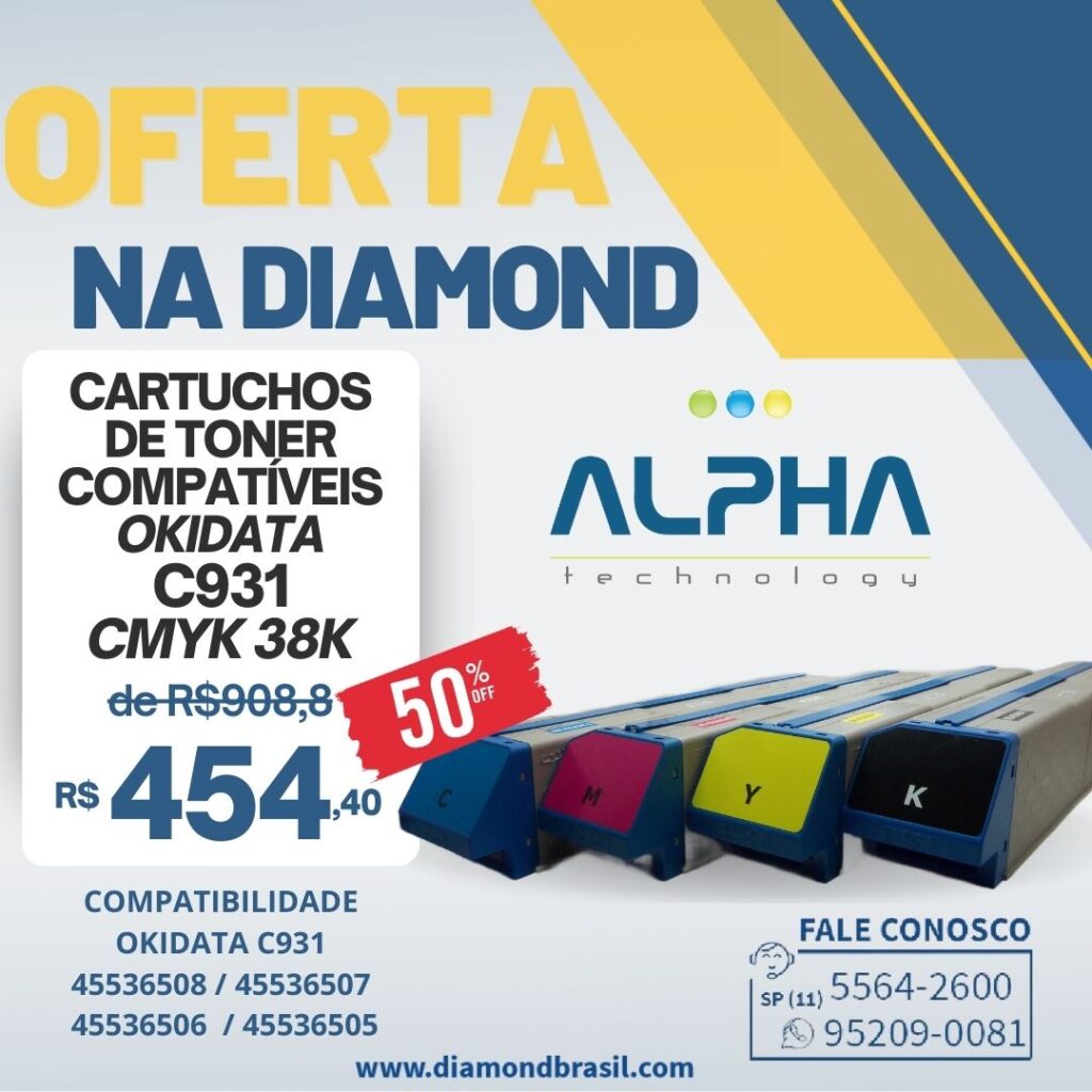 Promoção de cartuchos de toner Okidata C931